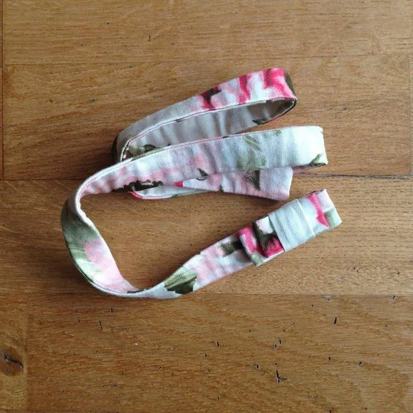 Floral Midi Cap-sleeve Belted Sheath Dress - Picture 12 of 12